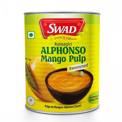 SWAD ALPHONSO MANGO PULP 850 ML X 12